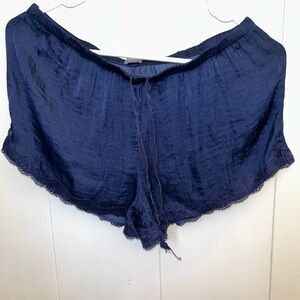 Aerie Blue Pajama Shorts Relaxed Fit